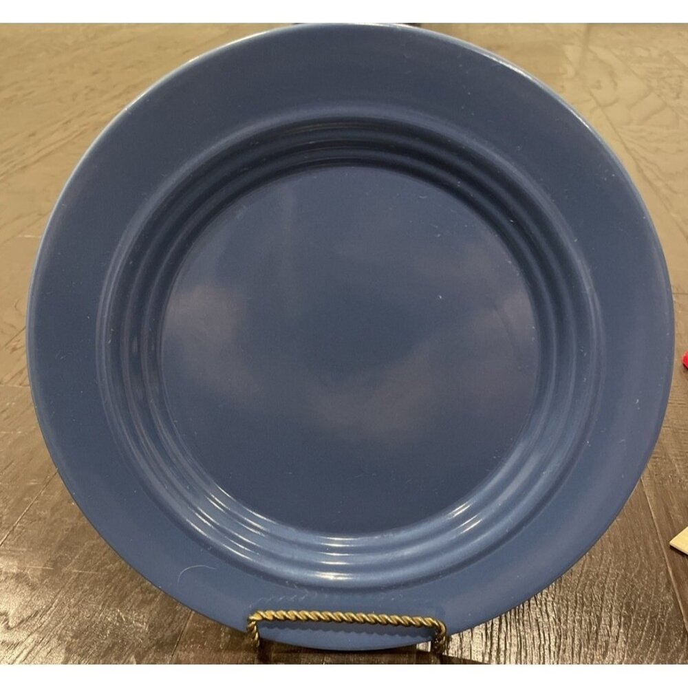 Bosco Ware BW Light Blue Ribbed Dinner Plate Beehive 11 Inch‎ Vintage